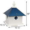 Carriage Bird House with Cobalt Blue Roof - BirdHousesAndBaths.com