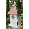 Cathedral Bird House with Hammered Copper Colored Metal Roof - BirdHousesAndBaths.com