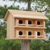 Purple Martin Cedar House with Round Entrance Holes - 12 Rooms - BirdHousesAndBaths.com