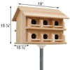 Purple Martin Cedar House with Round Entrance Holes - 12 Rooms - BirdHousesAndBaths.com