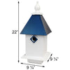 Classic Bluebird House with Cobalt Blue Roof - BirdHousesAndBaths.com