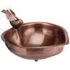 Copper Colored Heart Shaped Bird Bath - BirdHousesAndBaths.com