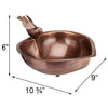 Copper Colored Heart Shaped Bird Bath - BirdHousesAndBaths.com