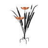 Copper Double Cattail Bird Bath - BirdHousesAndBaths.com