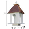 Dogwood Bird Feeder with Hammered Copper Colored Metal Roof - BirdHousesAndBaths.com