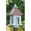 Dogwood Bird Feeder with Hammered Copper Colored Metal Roof - BirdHousesAndBaths.com