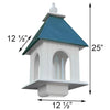 Dogwood Bird Feeder with Verdigris Roof - BirdHousesAndBaths.com