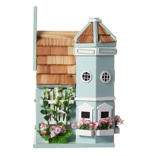plant pot bird house Home Bazaar Flower Pot Cottage Birdhouse