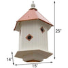 Magnolia Bird House with Hammered Copper Colored Metal Roof - BirdHousesAndBaths.com
