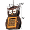Owl Shaped Seed and Suet Bird Feeder - BirdHousesAndBaths.com