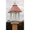 Pavilion Bird Feeder with Hammered Copper Colored Metal Roof - BirdHousesAndBaths.com