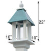 Pavilion Bird Feeder with Verdigris Roof - BirdHousesAndBaths.com