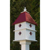 Plantation Bird House with Merlot Red Roof - BirdHousesAndBaths.com