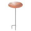 Polished Copper Colored Metal Bird Bath and Stake - BirdHousesAndBaths.com