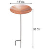 Polished Copper Colored Metal Bird Bath and Stake - BirdHousesAndBaths.com