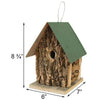 Summer Camp Bark Cabin Bird Houses, Set of 3 - BirdHousesAndBaths.com