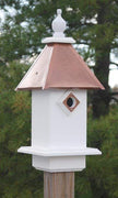 Post mount bird house