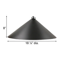 Hanging Squirrel Baffle, Black, 18.25" dia.