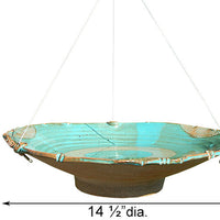 Anthony Stoneware Ceramic Bird Bath, Large, Teal