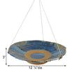 Anthony Stoneware Ceramic Bird Bath, Medium, French Blue