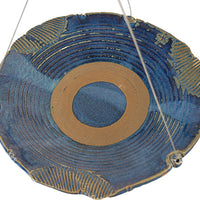 Anthony Stoneware Ceramic Bird Bath, Medium, French Blue