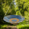 Anthony Stoneware Ceramic Bird Bath, Medium, French Blue
