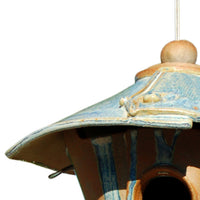 Anthony Stoneware Two-Piece Cone Bird House, French Blue