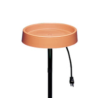 Allied Precision Heated Bird Bath w/Metal Stand, Terra Cotta