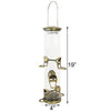 Big Tube Wild Bird Feeder, Antique Brass