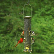 Big Tube Wild Bird Feeder, Antique Brass