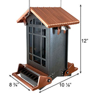 Audubon Copper Colored Top Chateau Squirrel Resistant Bird Feeder
