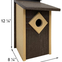 Audubon Contemporary Recycled Plastic Brown Bluebird House