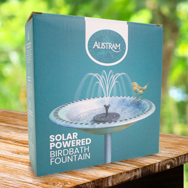 Solar Powered Birdbath Fountain