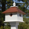 Carriage Bird House with Hammered Copper Colored Metal Roof
