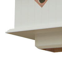 Carriage Bird House with Hammered Copper Colored Metal Roof