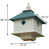Carriage Bird House with Verdigris Roof