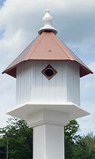 Gardenia Bird House with Hammered Copper Colored Metal Roof - BirdHousesAndBaths.com