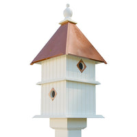 Holly Bird House with Hammered Copper Colored Metal Roof