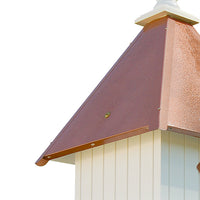 Holly Bird House with Hammered Copper Colored Metal Roof