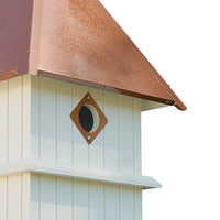 Holly Bird House with Hammered Copper Colored Metal Roof