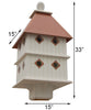 Manor Bird House with Hammered Copper Colored Roof - BirdHousesAndBaths.com