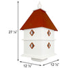 Plantation Bird House with Redwood Colored Roof