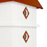 Plantation Bird House with Redwood Colored Roof