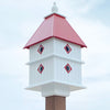 Plantation Bird House with Redwood Colored Roof