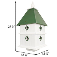 Plantation Bird House with Spruce Green Roof