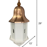 Amish Crafted Poly Premier Bird House with Copper Roof