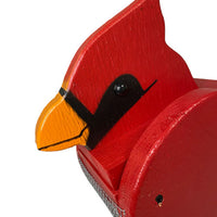 Amish Cardinal Shaped Bird Feeder