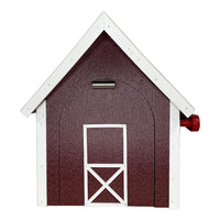 Amish Recycled Plastic Deluxe Mailbox, Cherrywood & White