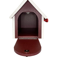 Amish Recycled Plastic Deluxe Mailbox, Cherrywood & White