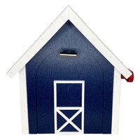 Amish Recycled Plastic Deluxe Mailbox, Patriotic Blue/White